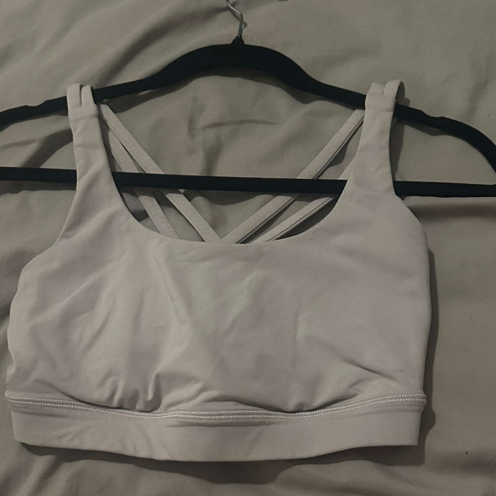 Women's White Sports Bra